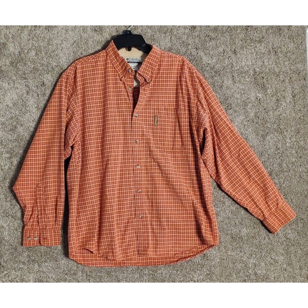 Columbia Men's Plaid Long Sleeve Button Down Size XL